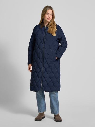 Jake*s Casual Steppmantel mit Zweiwege-Reißverschluss und Eingrifftaschen Marine 4