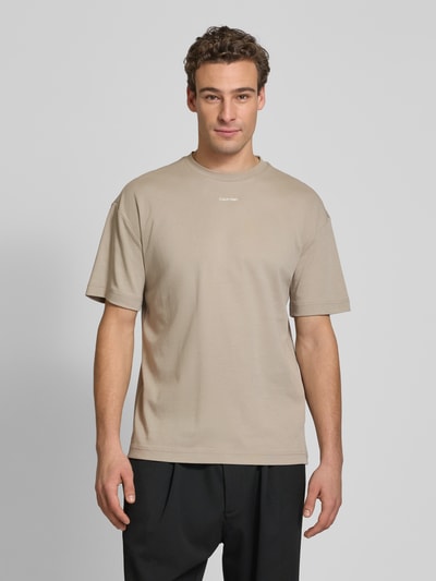 CK Calvin Klein Oversized T-Shirt mit Label-Print Khaki 4