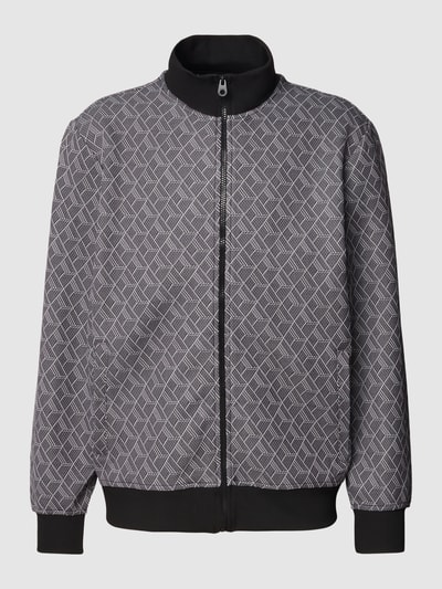 MCNEAL Sweatjack met all-over motief, model 'CLAUDE' Zwart - 2