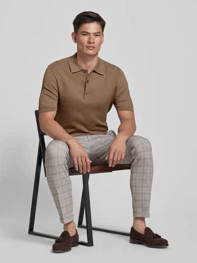 Mango Regular Fit Poloshirt mit Knopfleiste Modell 'talaia' Khaki 1