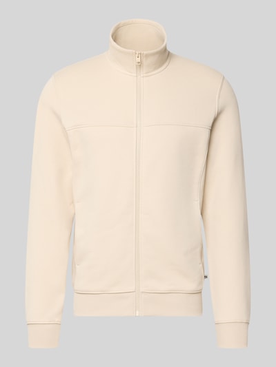 s.Oliver RED LABEL Regular Fit Sweatjacke aus Baumwoll-Mix Beige 2