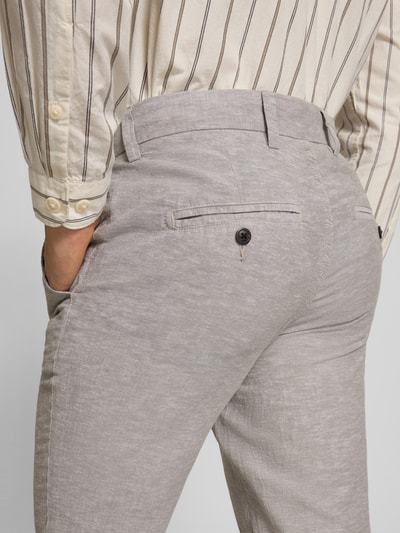 JACK & JONES tapered fit broek met steekzakken model 'STACE' Taupe - 3