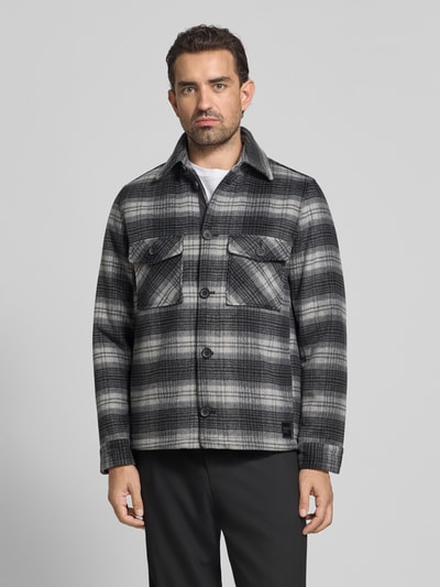 MCNEAL Regular Fit Hemdjacke mit Kentkragen Mittelgrau 4