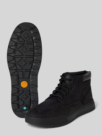 Timberland Boots van leer met labeldetail, model 'Maple Grove' Zwart - 4