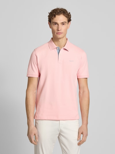 GANT Regular fit poloshirt met gestikt logo Felroze - 4