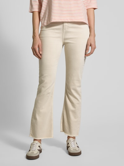 OPUS Tapered Fit Jeans mit offenem Saum Modell 'Eboni' Beige 4