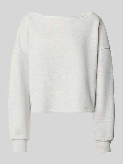 Produktfoto, Relaxed Fit Sweatshirt mit Viskose-Anteil von REVIEW in Hellgrau, U-Boot-Ausschnitt, elastische Ärmelabschlüsse, Baumwoll-Mix