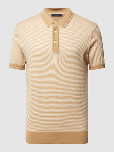 Tommy Hilfiger Tailored Poloshirt in effen design Camel - 2