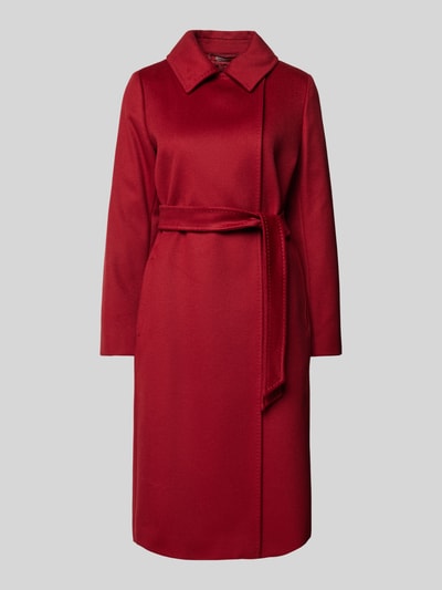 Max Mara Studio Jas met tailleriem Bordeaux - 2