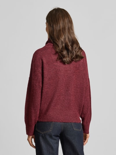 ICHI Regular Fit Strickpullover mit Alpaka-Anteil Modell 'IHKAMARA' Bordeaux 5