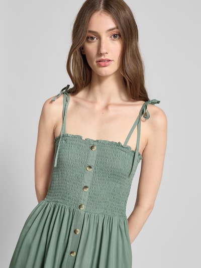 Only Tailliertes Freizeitkleid mit gesmoktem Brustbereich Modell 'NOVA' Schilf 3