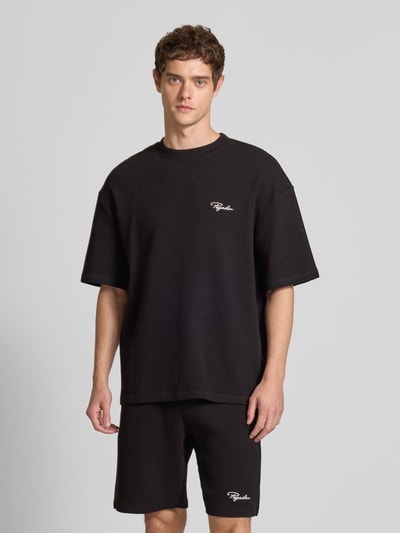 Pegador Oversized T-shirt met labelstitching Zwart - 4