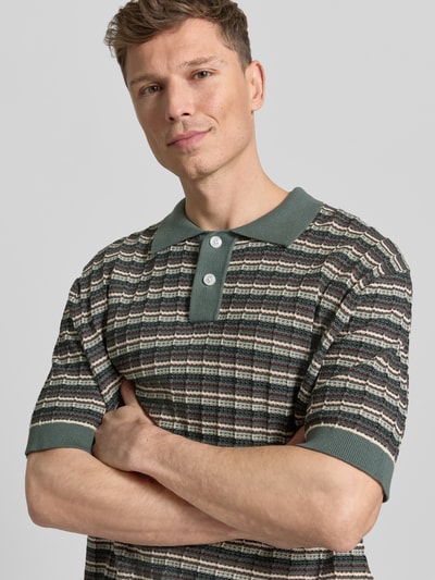Selected Homme Regular Fit Poloshirt aus Baumwoll-Strick Modell 'DANE' Dunkelgruen 3