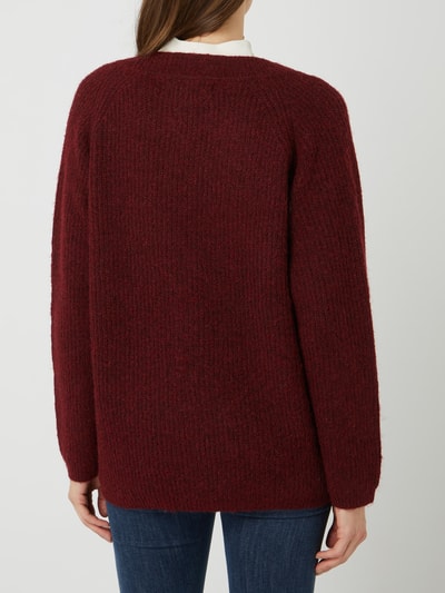 Vero Moda Cardigan met ribstructuur, model 'Daisy'  Bordeaux - 5