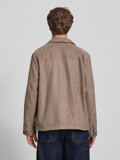 JACK & JONES Regular Fit Jacke mit Umlegekragen Modell 'Dylan' Taupe 5