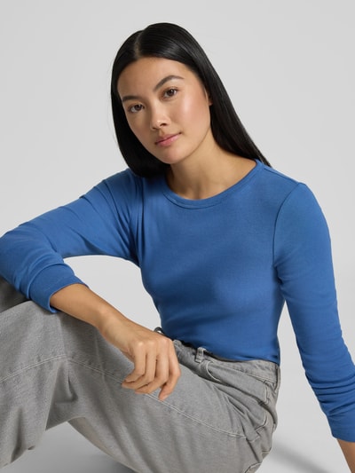 s.Oliver RED LABEL Shaped fit shirt met lange mouwen van een mix van katoen en viscose Blauw - 3