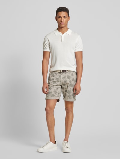 MCNEAL Slim FIt Bermudas mit Gürtel  Ecru 1