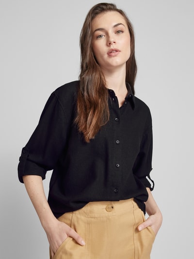 ICHI Linnen blouse met platte kraag, model 'Lino'  - 3