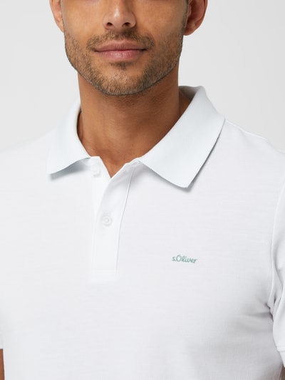 s.Oliver RED LABEL Regular Fit Poloshirt aus Piqué  Weiss 3