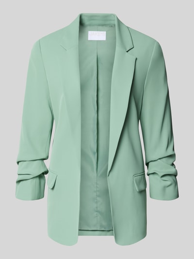 Produktfoto, Regular Fit Blazer mit Reverskragen von Jake*s Collection in hellem Grün, elastischer Material-Mix, zwei Pattentaschen, glatte Struktur