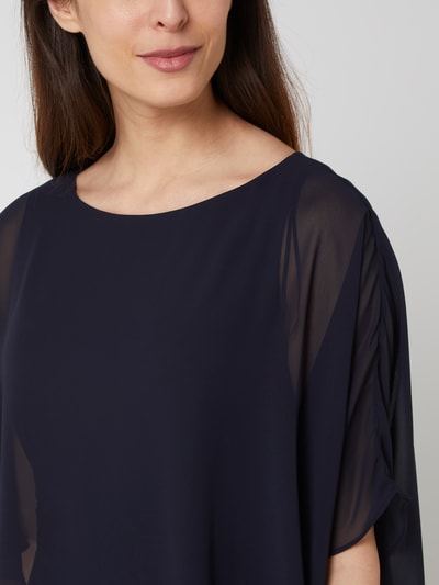 Christian Berg Cocktail Cocktailkleid mit Cape aus Chiffon  Marine Melange 3