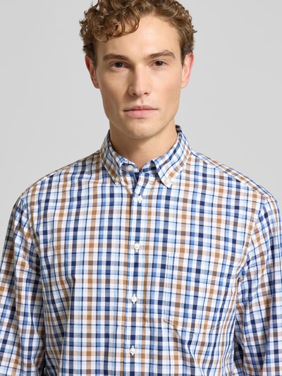 Christian Berg Men Vrijetijdsoverhemd met knoopsluiting Marineblauw - 3