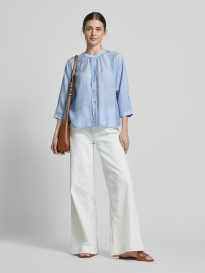 OPUS Slim Fit Bluse mit 3/4-Arm Modell 'Fabell' Hellblau 1