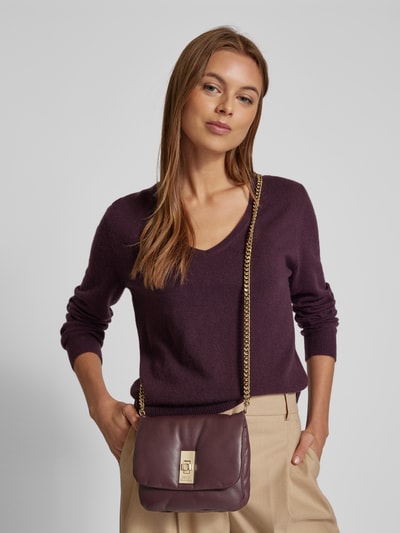 Tommy Hilfiger Crossbodytas van schapennappa met labeldetail Bordeaux - 1