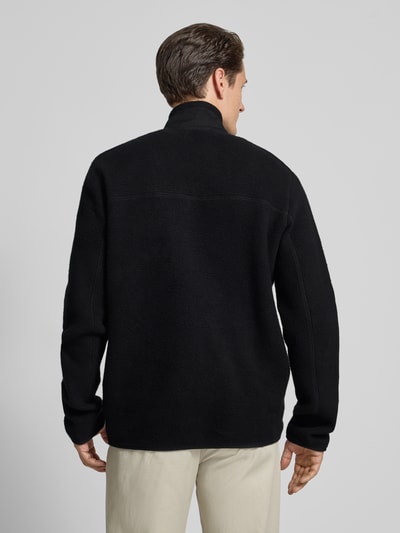 Armedangels Relaxed fit fleecejack van puur katoen, model 'FLAABO' Zwart - 5