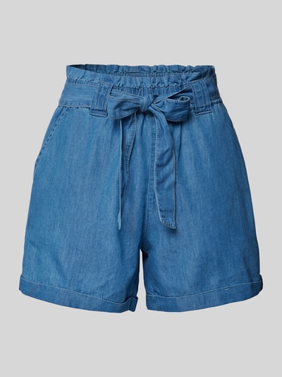 Only Loose Fit High Waist Shorts mit Bindegürtel Modell 'BEA SMILLA' Jeansblau 2