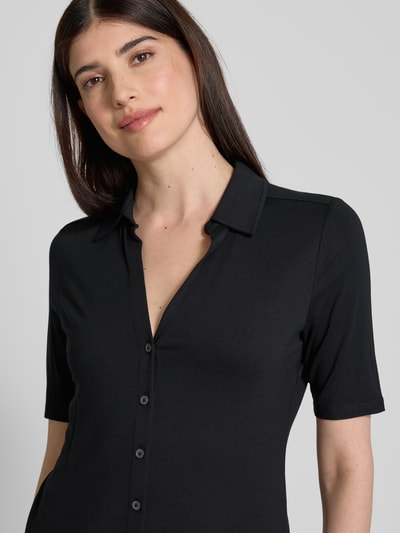 Marc O'Polo Regular Fit Jersey-Bluse mit kurzem Arm aus Viskose-Mix BLACK 3