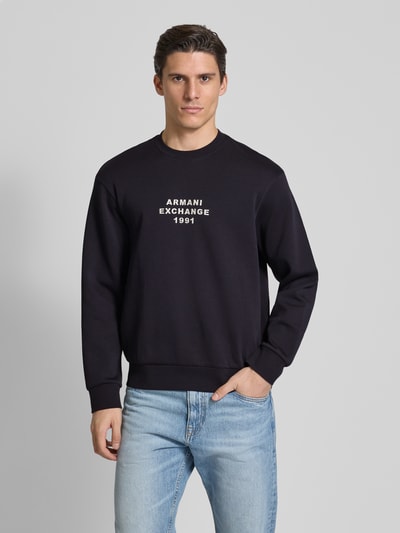 ARMANI EXCHANGE Sweatshirt mit Label-Stitching Marine 4