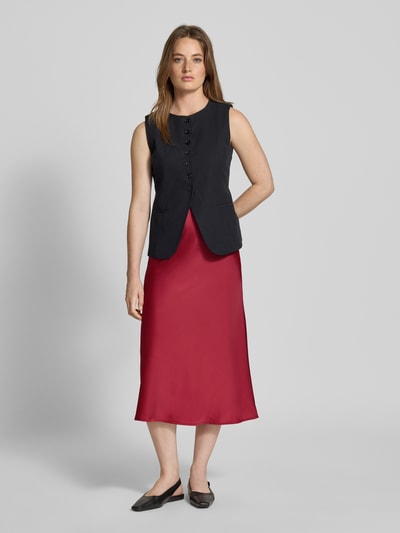 YAS Midirok met elastische band, model 'PELLA' Donkerrood - 1