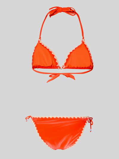 Produktfoto, Bikini mit Ziersteinen Modell 'Neosun' von Banana Moon, elastyczny materiał, pomarańczowe odcienie, ozdobne przeszycia