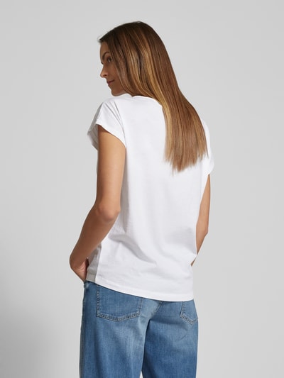 Marc O'Polo T-shirt met labelprint Wit - 5