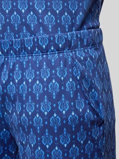 Hanro Pyjama mit Eingrifftaschen Modell 'Night&Day' Blau 2