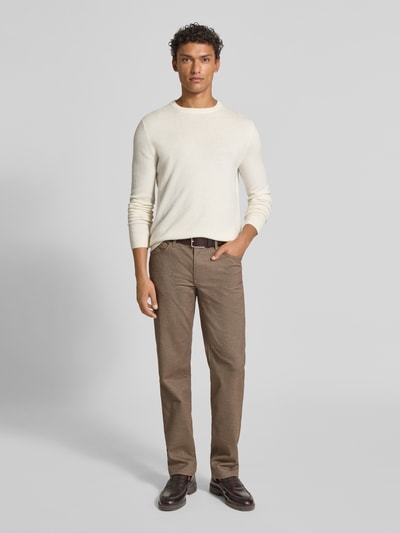 Brax Stoffen broek met viscose in 5-pocketmodel, model 'Cadiz' Beige - 1