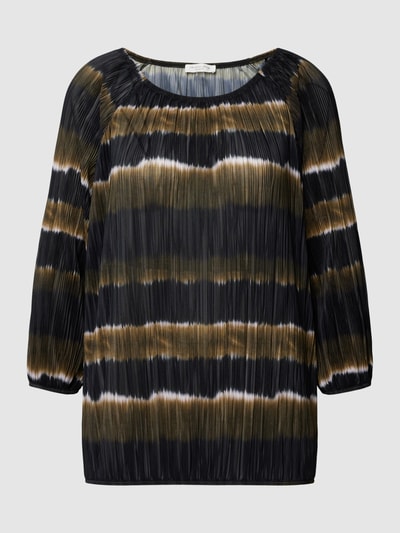 Christian Berg Woman Blusenshirt mit Allover-Muster Schwarz 2