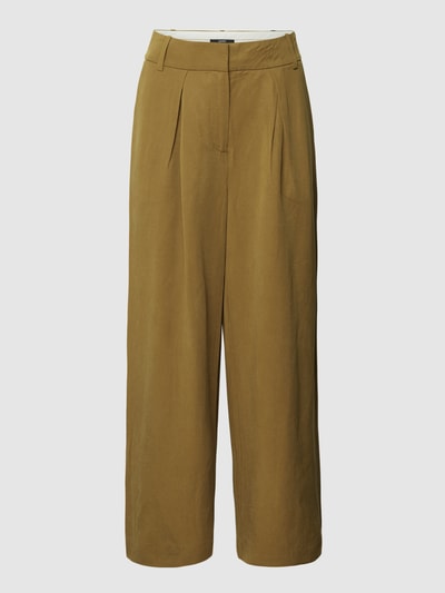 Esprit Collection Stoffhose mit Bundfalte Khaki 2