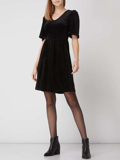 ICHI Kleid aus Samt Modell 'Rianna' Black 1