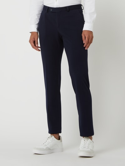 DIGEL Extra slim fit pantalon met viscose, model 'Nanno' Donkerblauw - 4