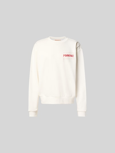 Marni Sweatshirt mit Label-Detail Offwhite 2