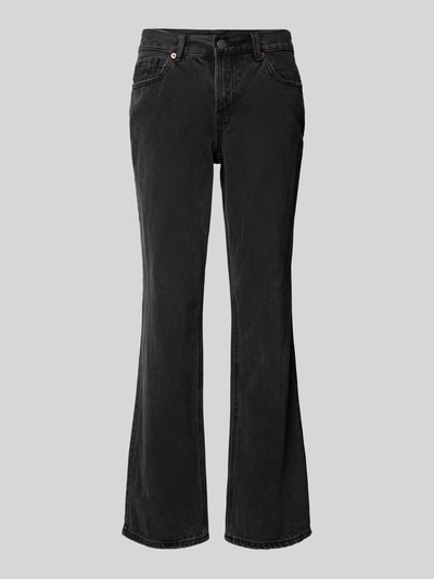 Vero Moda Straight Fit High-Waist-Jeans mit Nieten Modell 'FILIPPA' Black 2