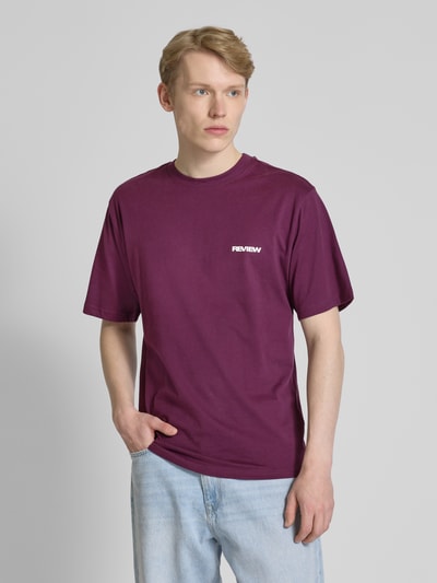 REVIEW T-Shirt mit Rundhalsausschnitt Pflaume 4