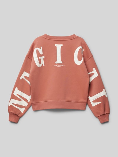 Garcia Sweatshirt met labelprint Abrikoos - 3