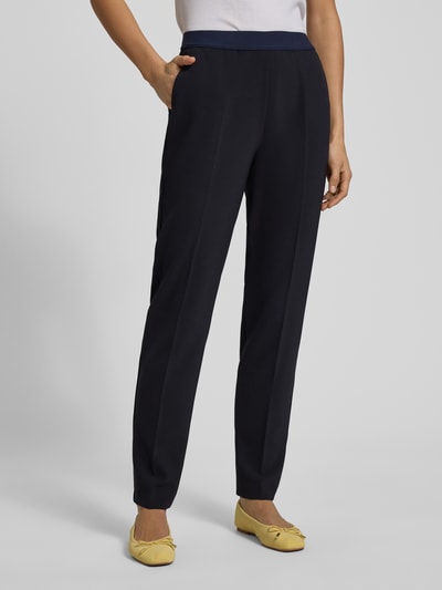 Raphaela By Brax Stoffen broek met elastische band, model 'Liv' Marineblauw - 4