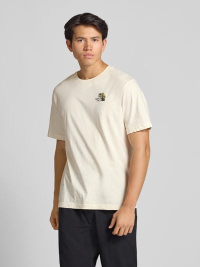 The North Face T-Shirt mit Label-Stitching Offwhite 4