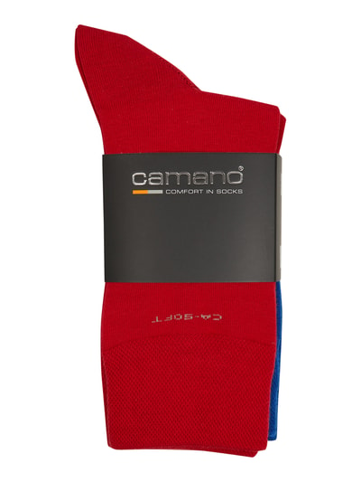 camano Socken mit Label-Print im 4er-Pack Rot 2