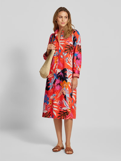 Smith and Soul Midi-jurk met doorknoopsluiting Rood - 1