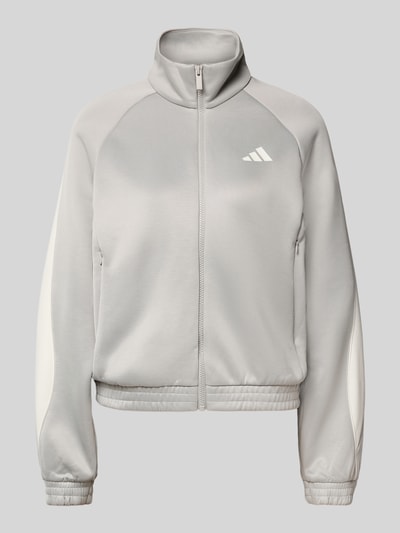 adidas Sportswear Regular fit sweatjack met logoprint, model 'Stadium' Lichtgrijs - 2